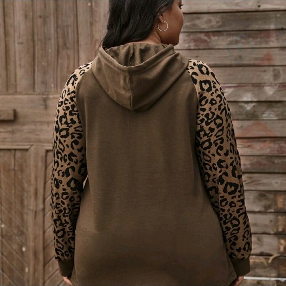 Plus Leopard Print Drawstring - Picture 2 of 6